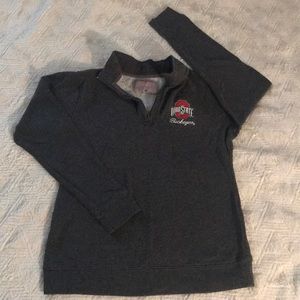 Ohio state half zip pullover